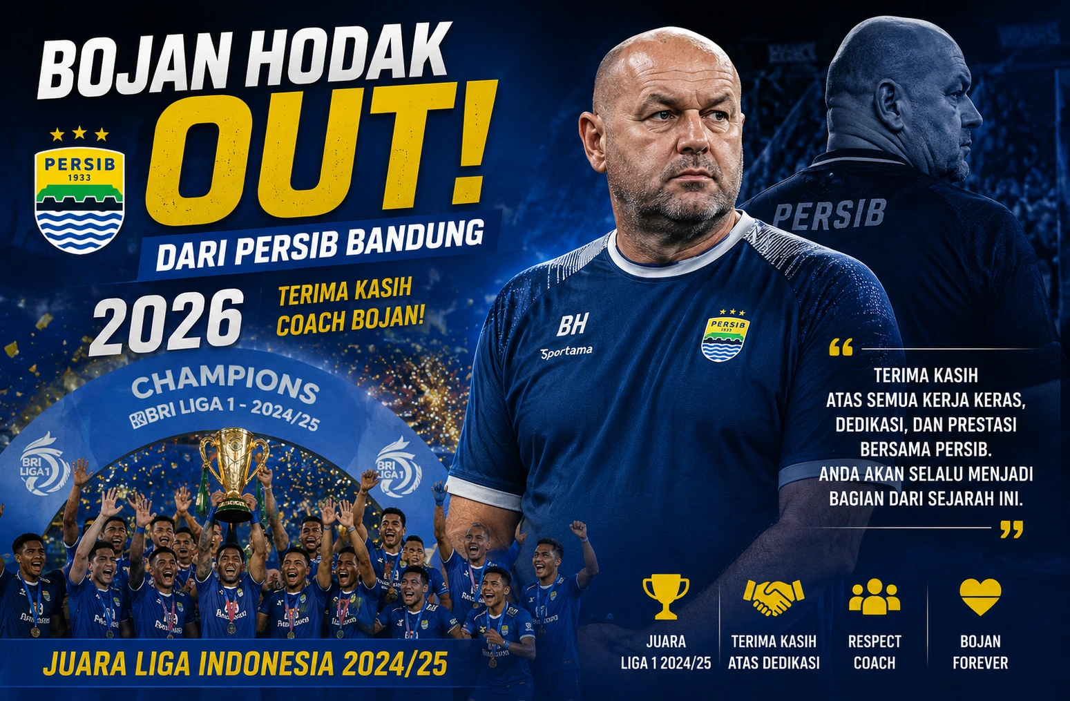 Bojan Hodak Out dari Persib