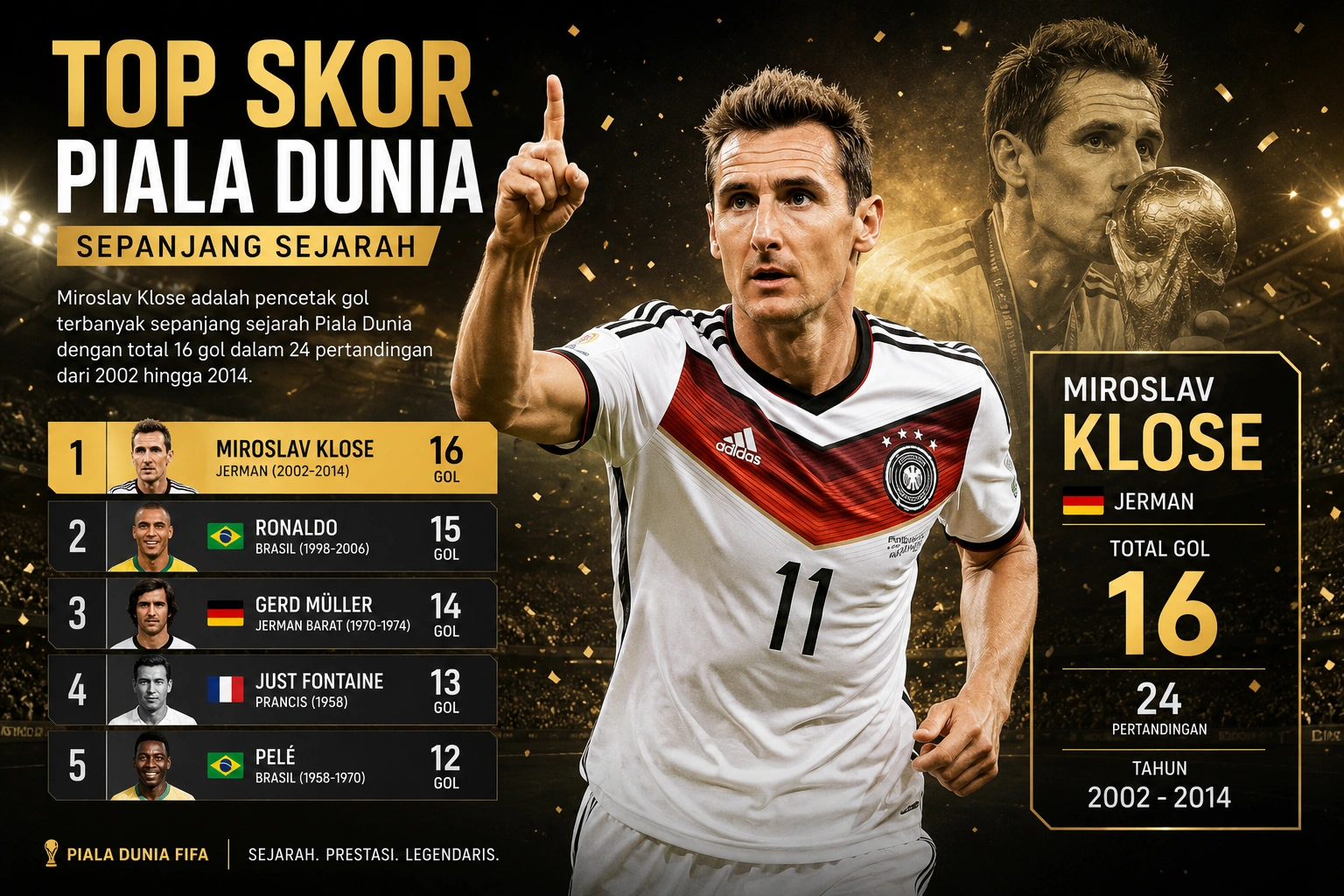 top skor piala dunia sepanjang sejarah