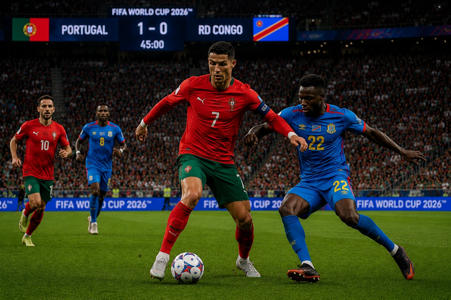 Hasil Portugal vs RD Kongo, Skor Akhir 1-1, Ronaldo Gagal Cetak Gol