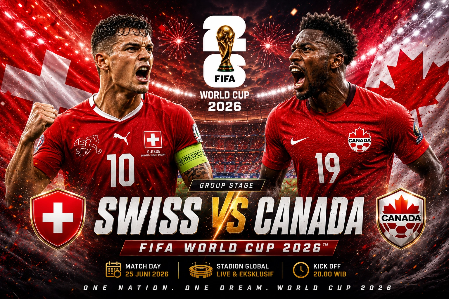 Jadwal Swiss vs kanada
