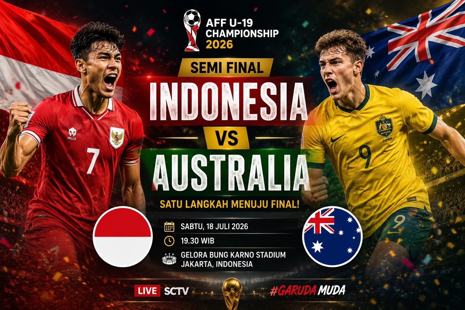 Prediksi Indonesia vs Australia di Semi Final AFF U-19 2026, Ujian Terberat Garuda Muda Menuju Final