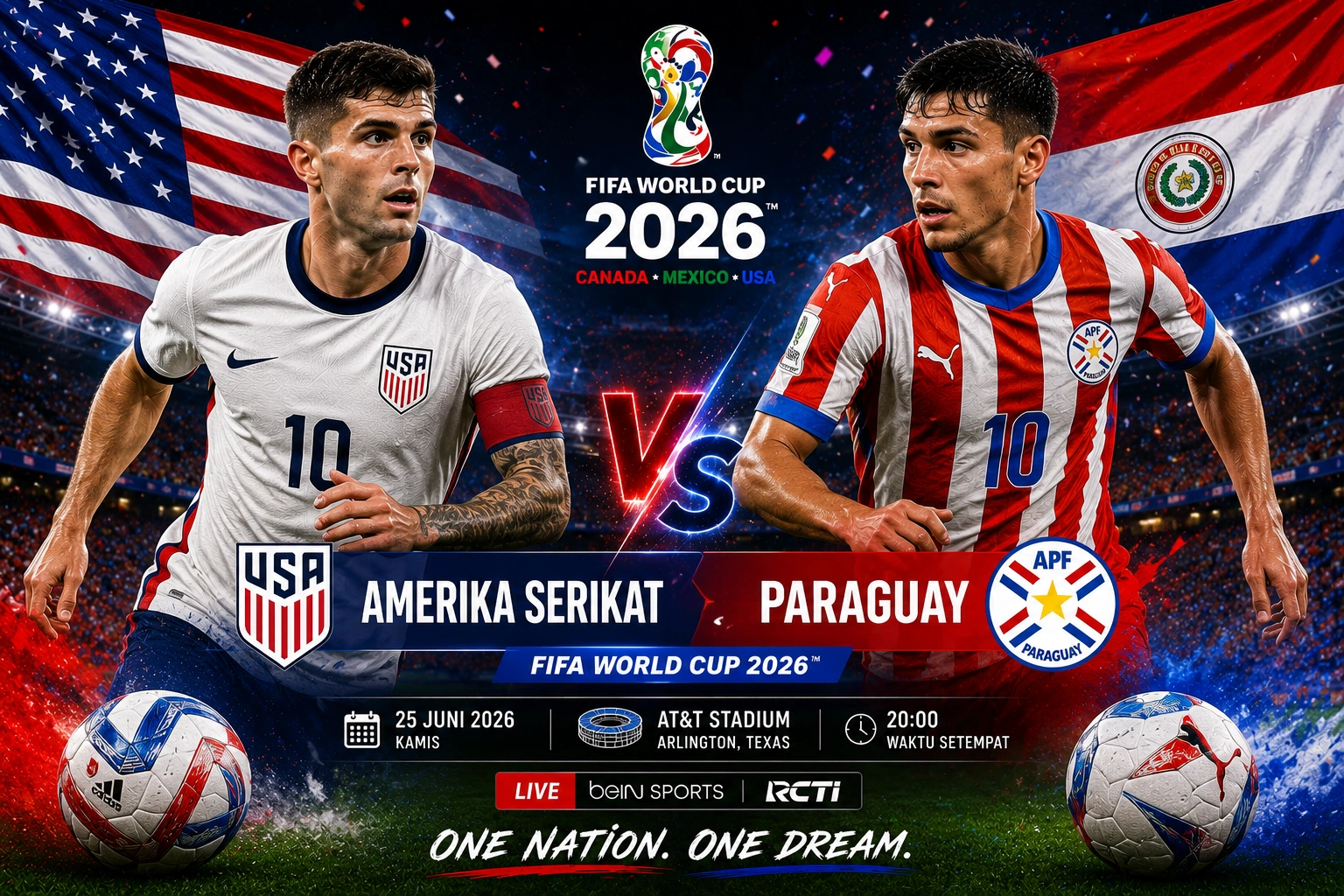 Prediksi Skor Amerika Serikat vs Paraguay 2026