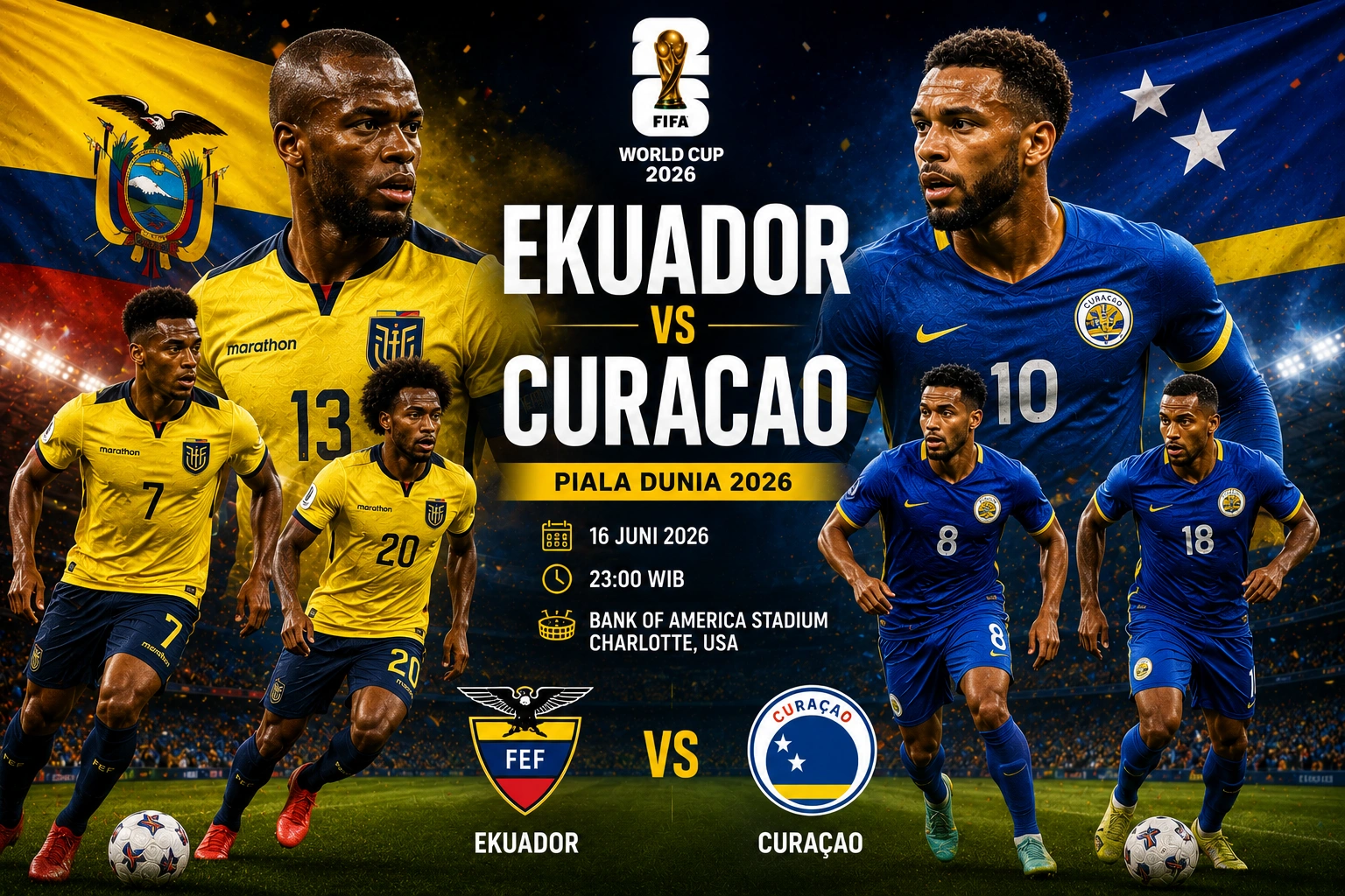 Prediksi Skor Ekuador vs Curacao Piala Dunia 2026