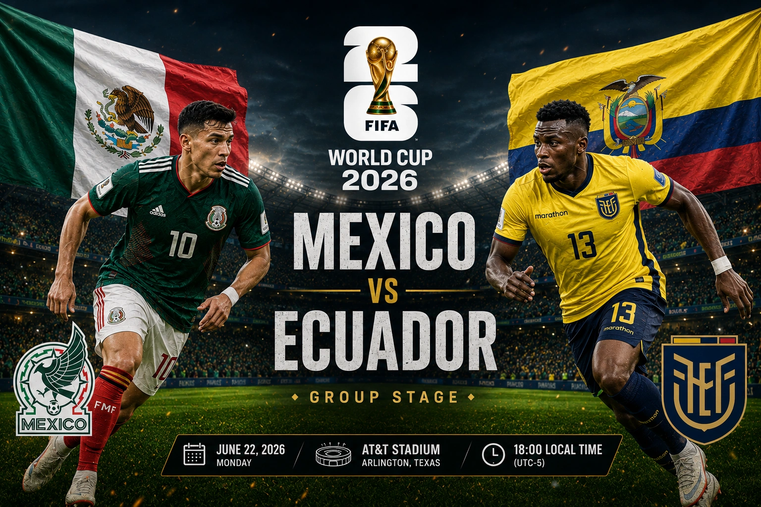 Prediksi Meksiko vs Ekuador 2026, Susunan Pemain, H2H dan Peluang Menang
