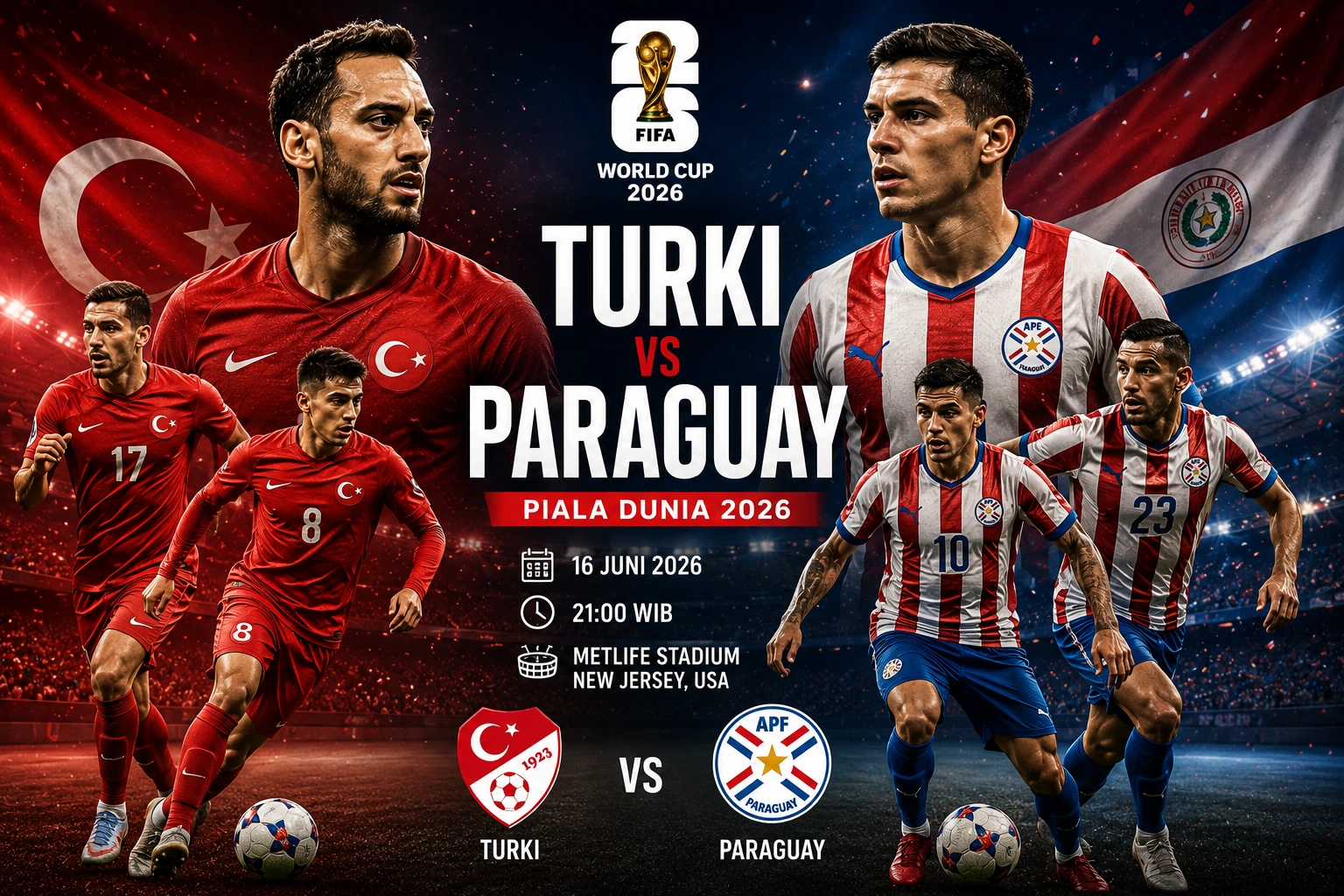 Prediksi Skor Turki vs Paraguay Piala Dunia 2026