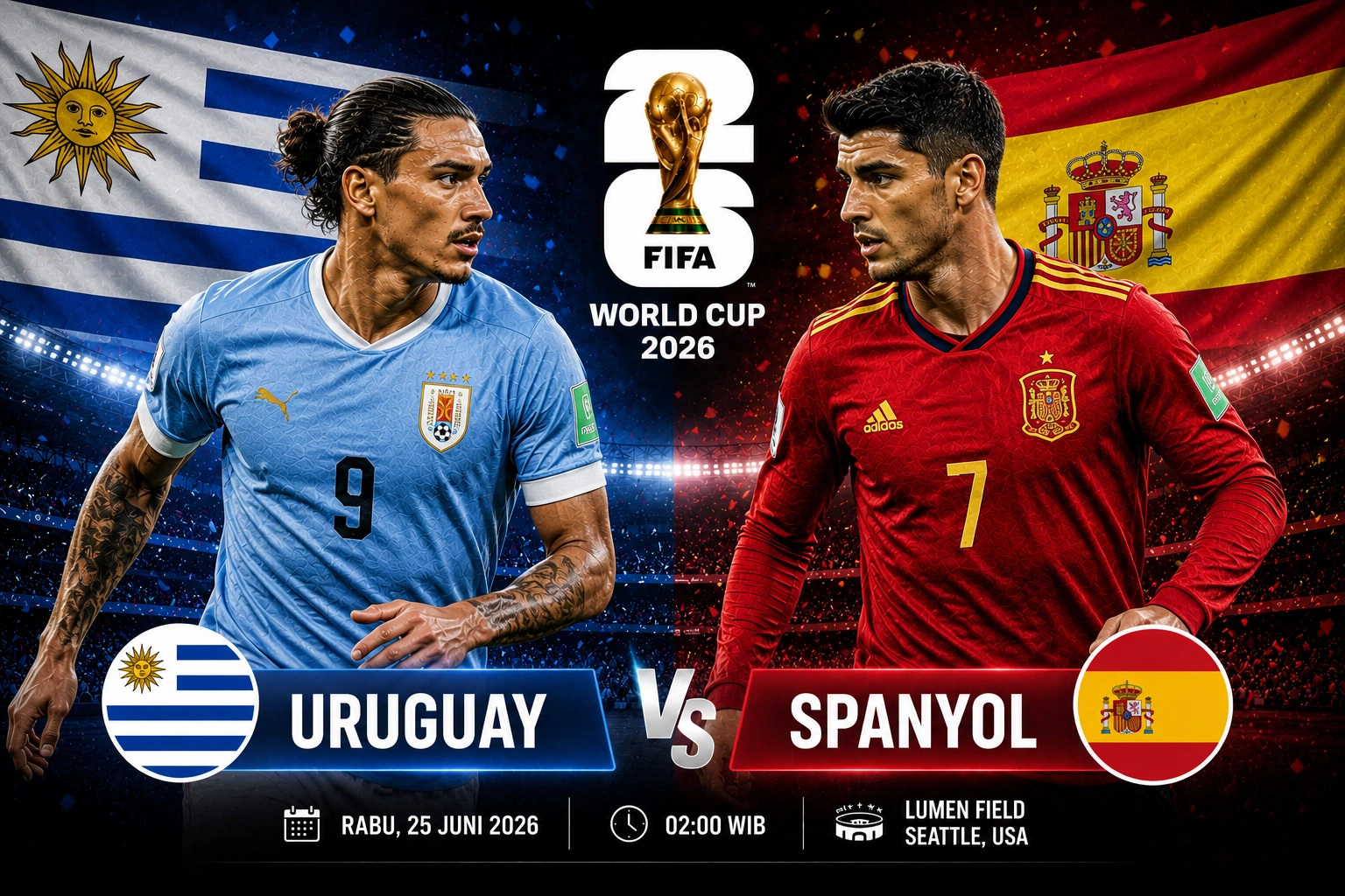 Prediksi skor uruguay VS spanyol