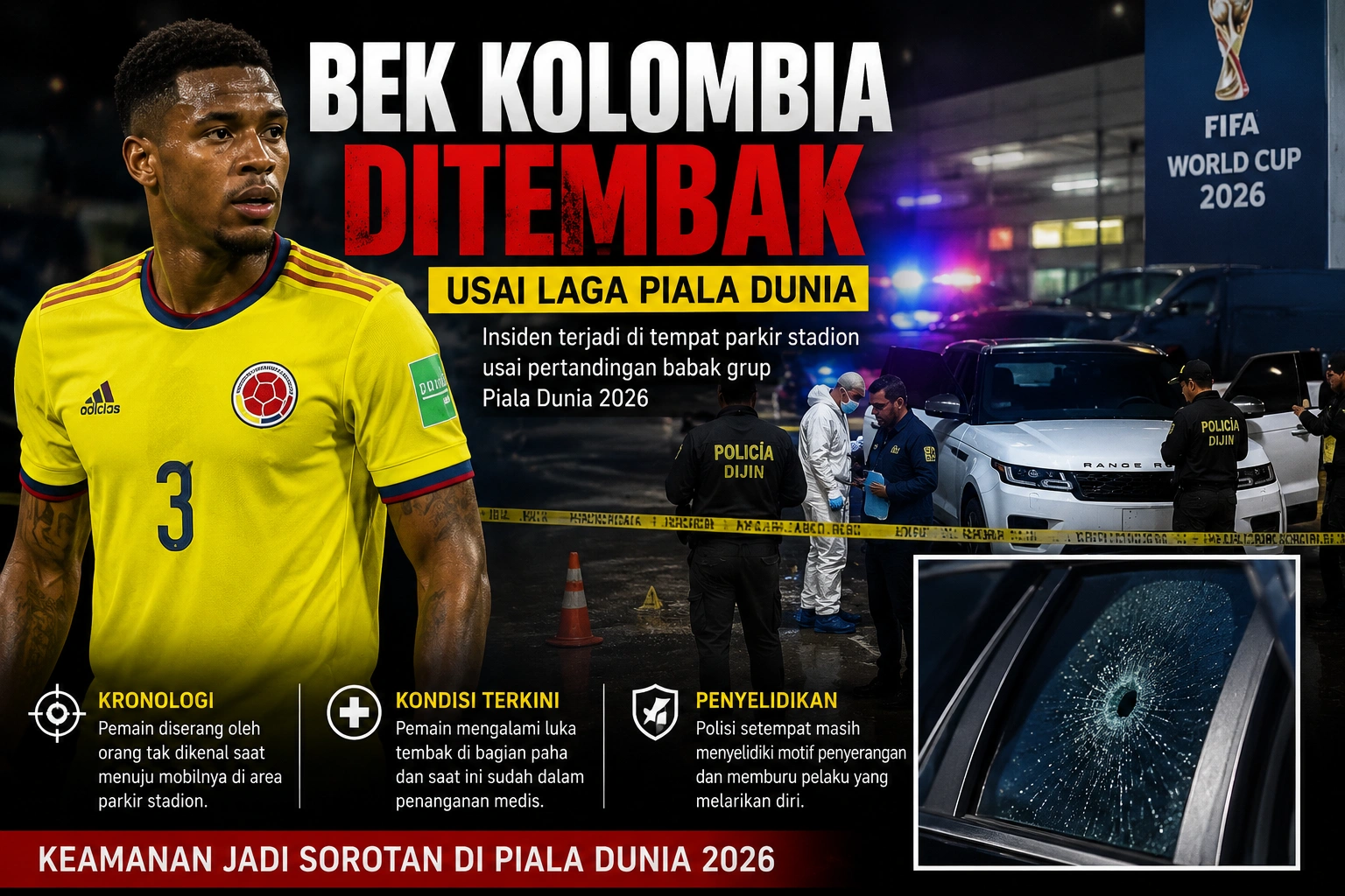 Bek Kolombia Ditembak Usai Piala Dunia 1994, Ini Kisah Tragis Andrés Escobar