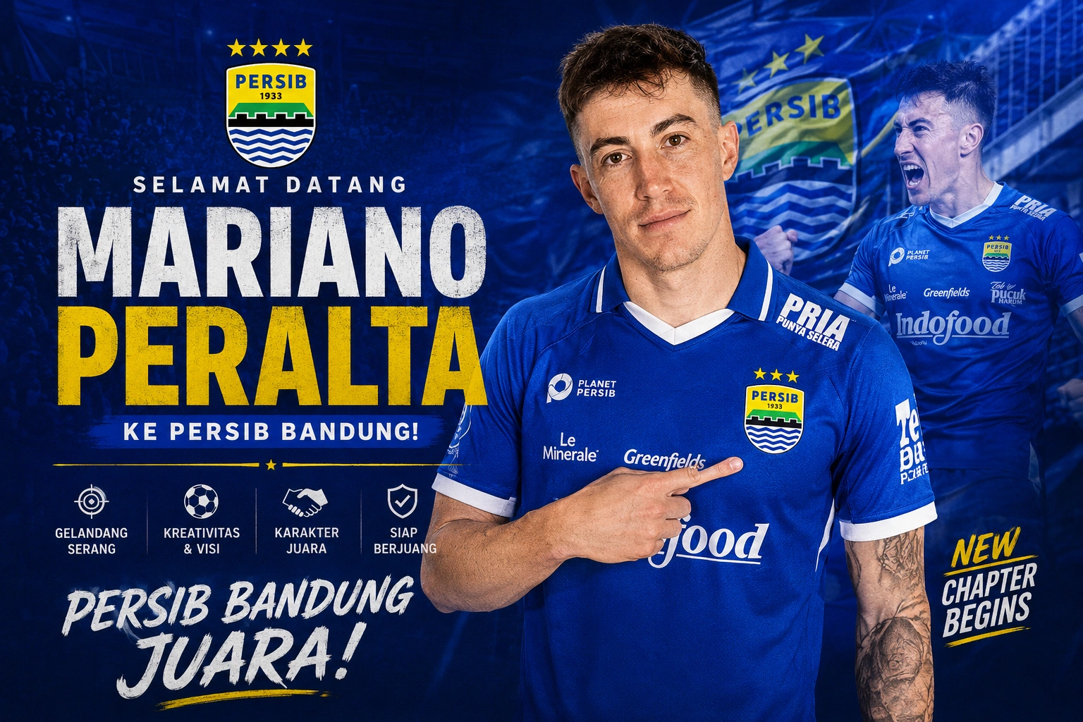 Peralta ke Persib Resmi! Mariano Peralta Gabung Maung Bandung hingga 2028