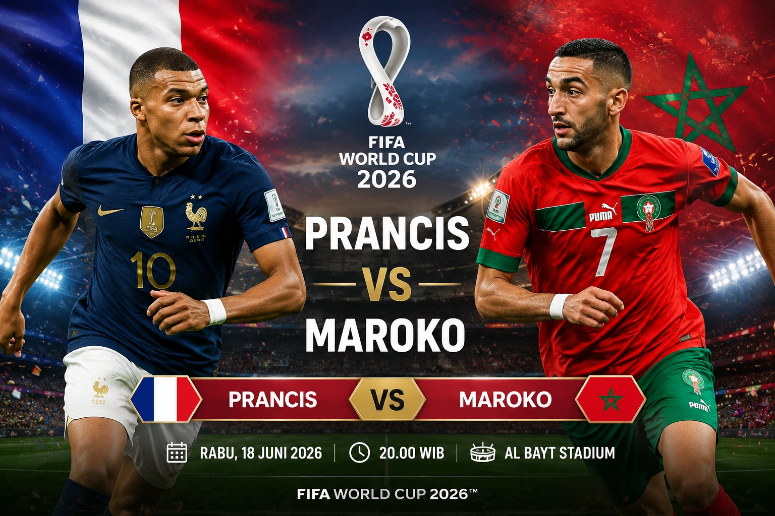 Prediksi Prancis vs Maroko 2026: Skor dan Head to Head