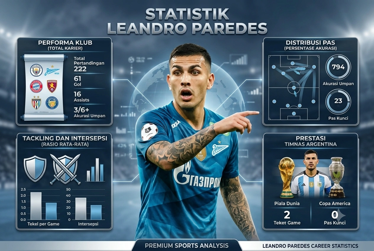 Statistik Leandro Paredes 2026: Profil, Transfermarkt, Karier, dan Prestasi